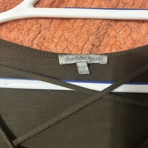 Charlotte Russe Khaki Green Blouse